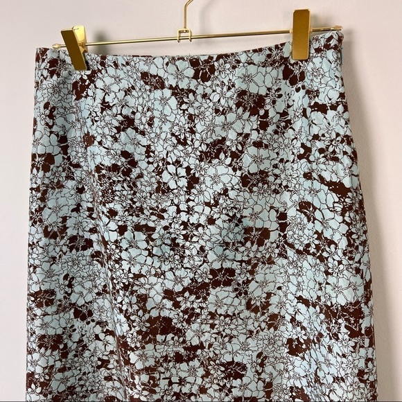 French Connection Floral Silk A-Line Skirt - Picture 2 of 8